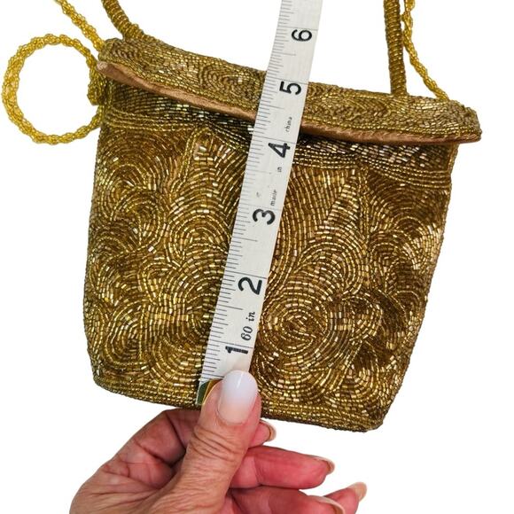 Vintage Gold Beaded Evening Handbag - Picture 11 of 13